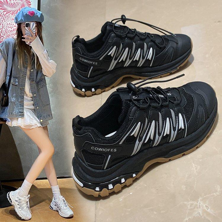 

Popular fried street platform dad shoes girl 2025 autumn new models show feet small mesh breathable versatile casual sports shoes 40