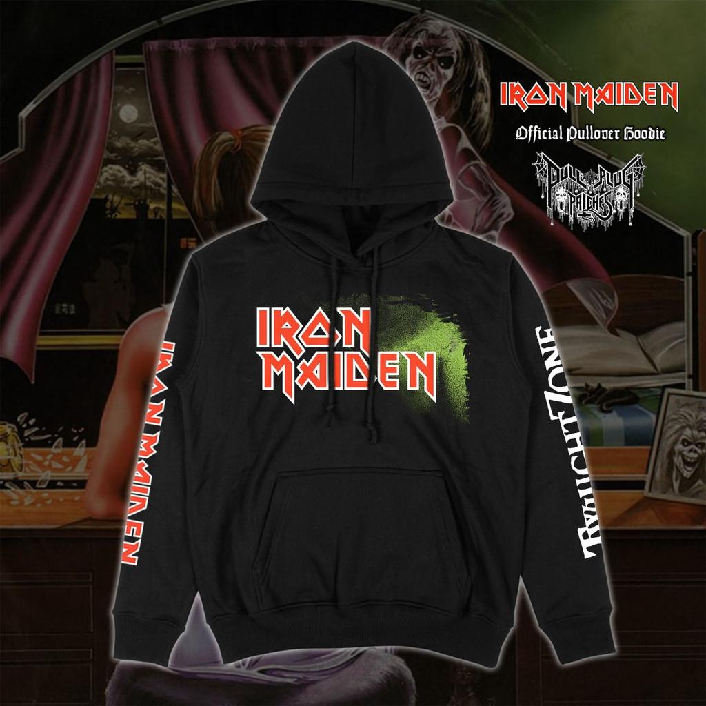 Iron Maiden Twilight Zone Pullover Hoodie Men Women Oversized Y2k Streetwear Fleece Pullover Heavy Metal Punk Band Graphic Clothing