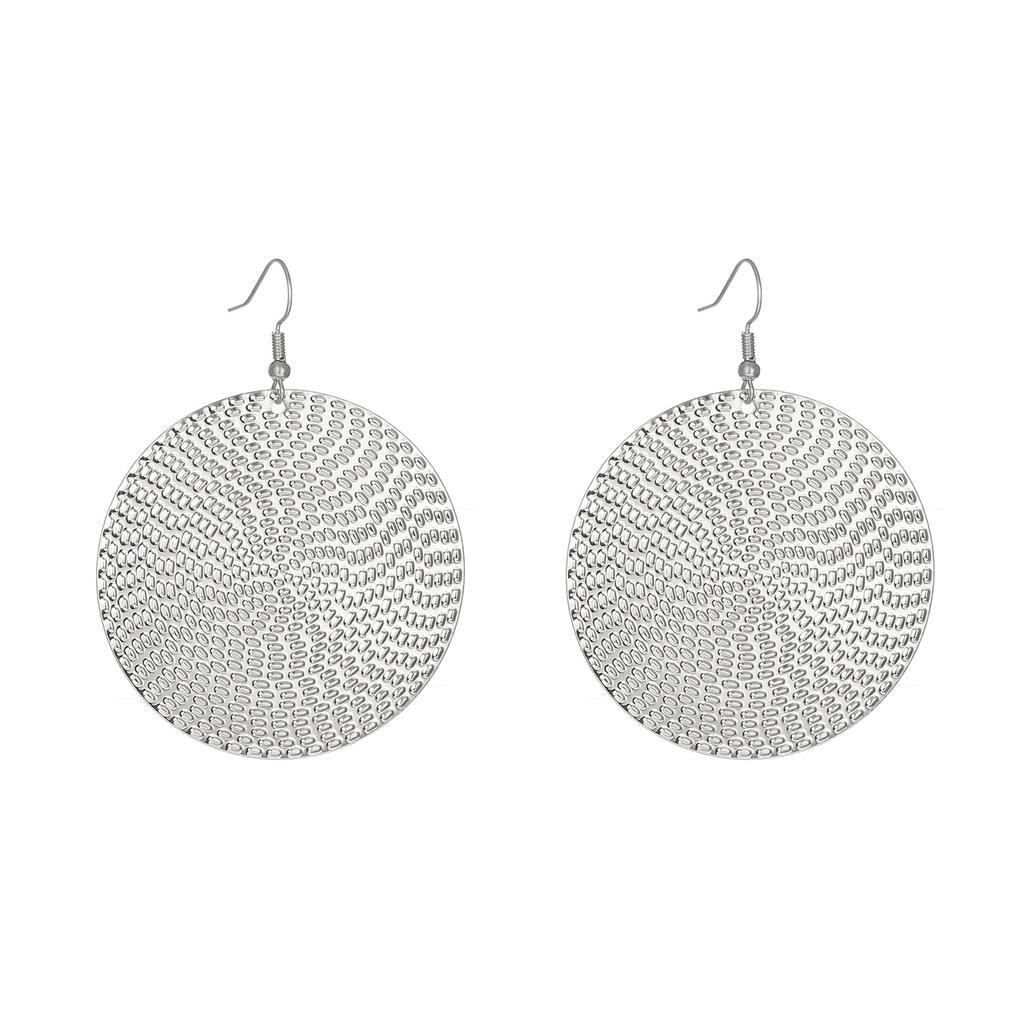 Nuovi Pendenti Orecchini Rotondi Grandi Geometrici Esagerati alla Moda in Oro per Donna Charme Retro Metallo Disco Rotondo Orecchini Gioielli