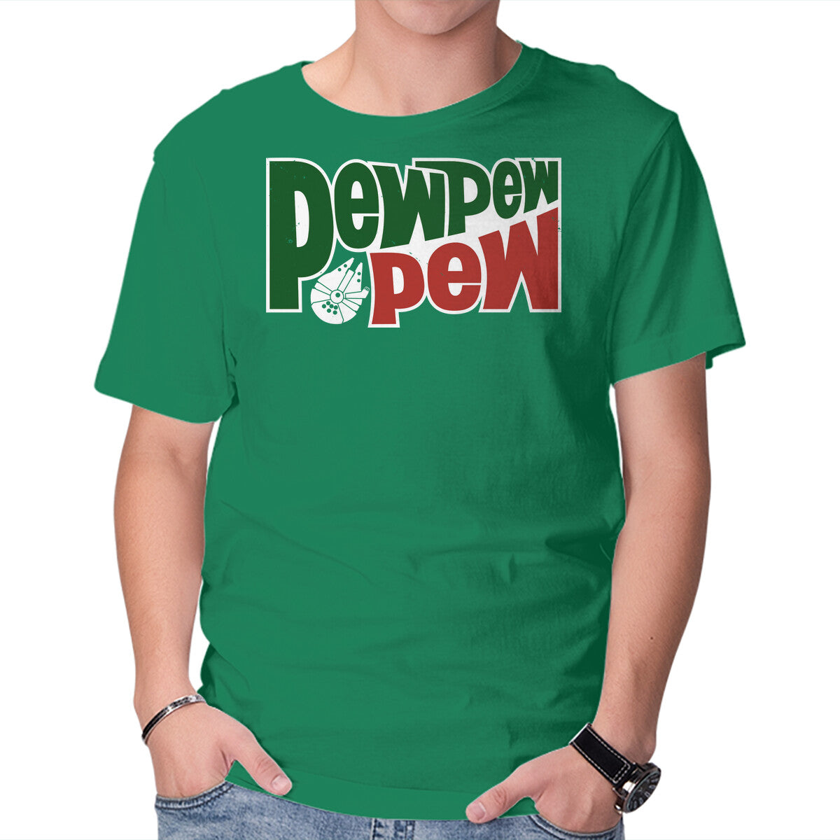Unisex Crew Neck T-Shirt Do The Pew Graphic Short Sleeve Casual Tee XS