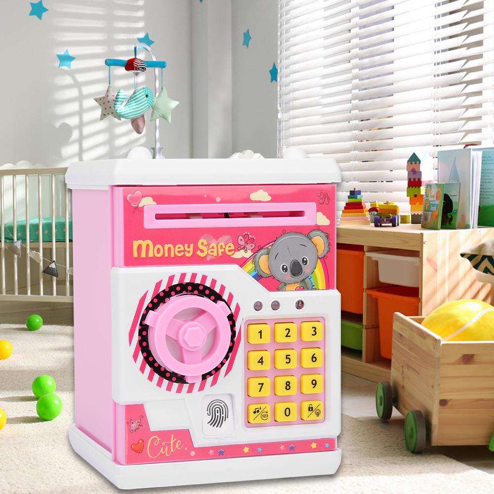 Skarbonka Śliczny Kreskówkowy Dziecięcy Dziecko Automatyczne Przewijanie Papieru Elektroniczna Muzyka Pudełko na Oszczędności17529C