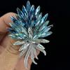 Brooch Irregular Wheat Design Sparkling Rhinestones Zinc Alloy Lapel Pin Sweaters Collars Hats Bags Coats Scarves Badge Versatile Accessory