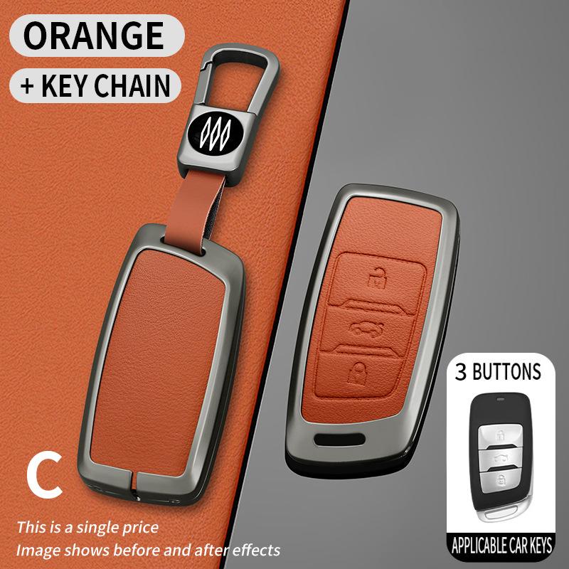 Changan Oshan Cos1° Car Key Case - Metal Shell Full Wrap with Buckle