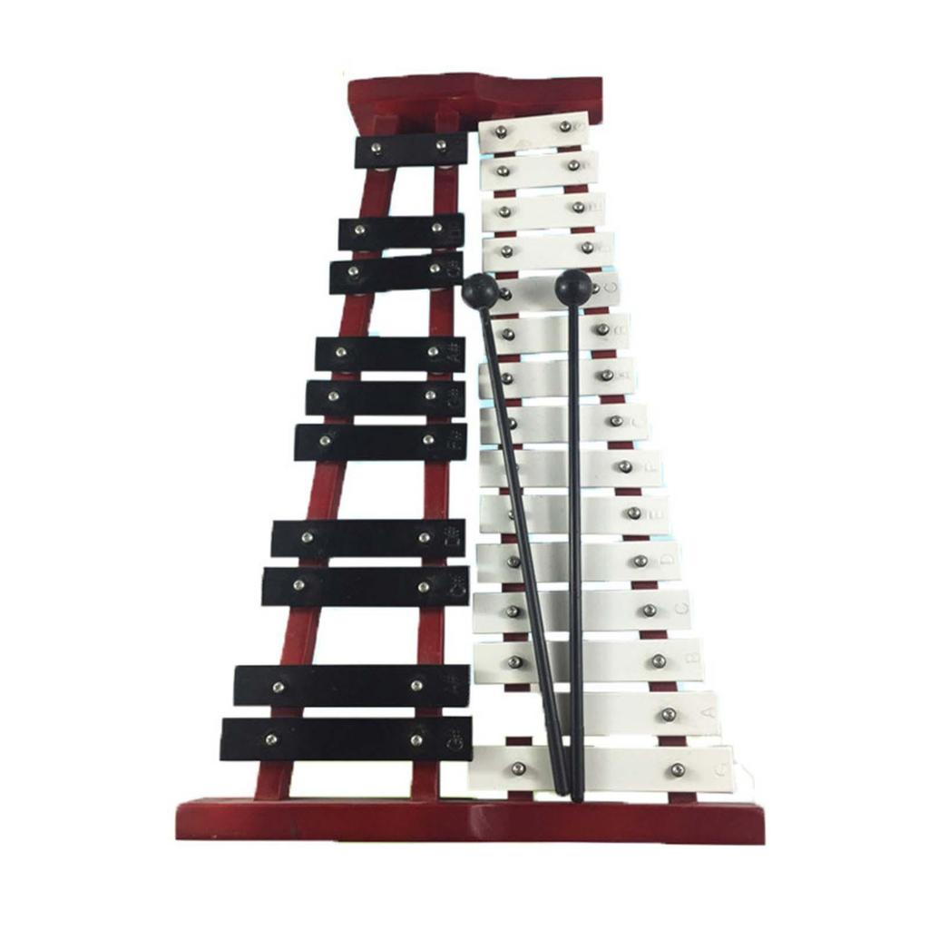 25 Note Glockenspiel Xylophone with Mallets Exquisite Craftsmanship Portable Musical Instrument