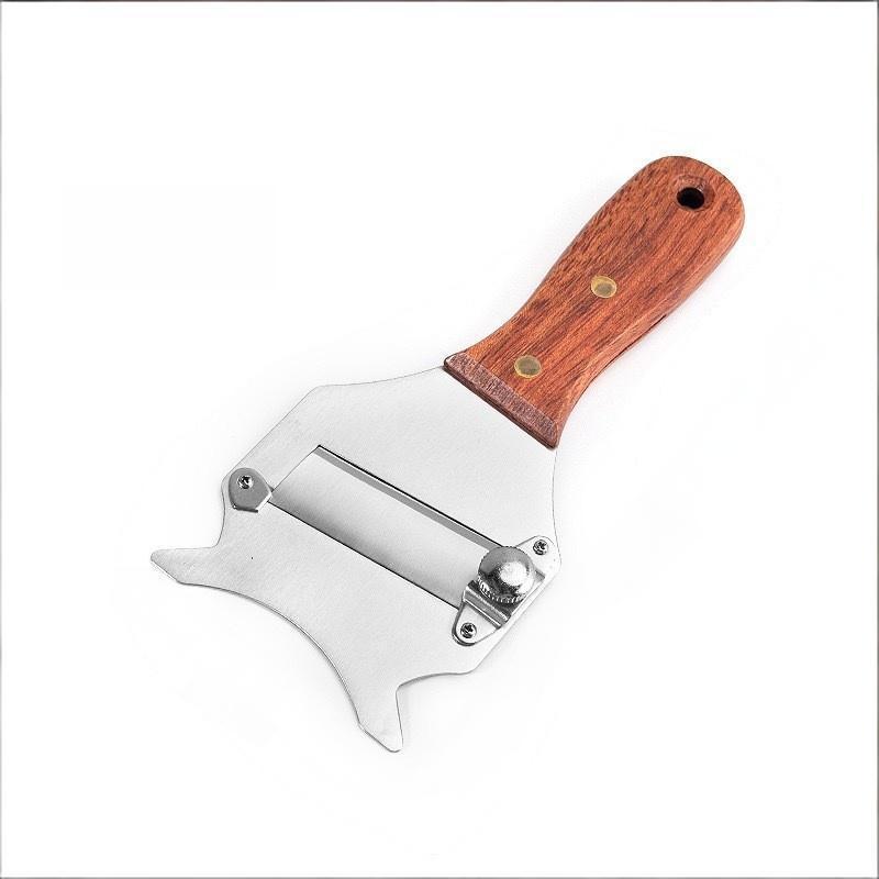 Modern Stainless Steel Truffle Slicer With Wooden Handle Multifunction Cheese And Chocolate Cutter For Gourmet Cooking