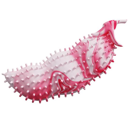 Dog Teeth Cleaning Toy Bean Pods Shape Dog Chew Toy Interactive Training Toy for Aggressive Chewers Puppy Teething красный