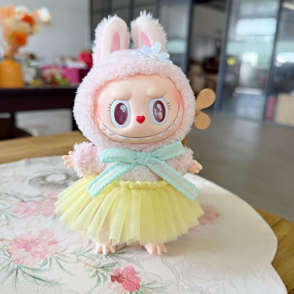 For 15-17cm Labubu Doll Clothes Fashion Clothes Summer Skirts Doll Clothes Color Match Dresses Dolls Accessories Cute Decoration Little Clothes