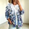 Women's Vintage Floral Print Button Front Jacket for Casual Outdoor Wear