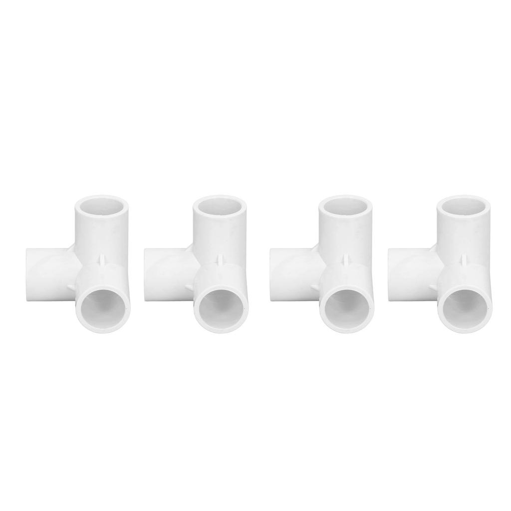 10PCS 3 Way Pipe Fittings PVC Plastic Right Angle Tee Corner Connector 20mm Inner Diameter