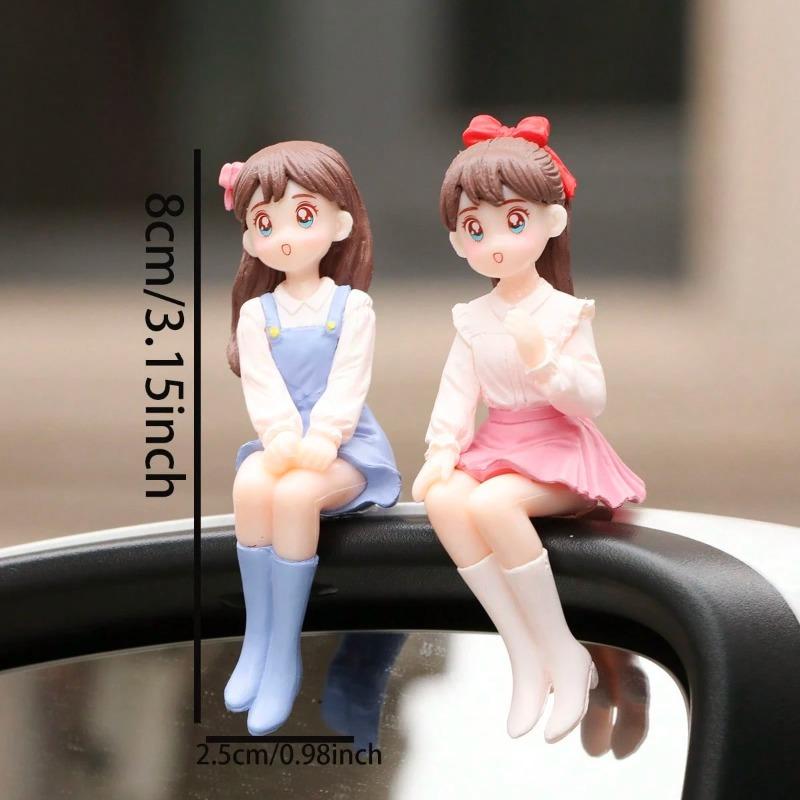 Cute Girls Friendship PVC Material Decorative Set, Suitable For Car Dashboard