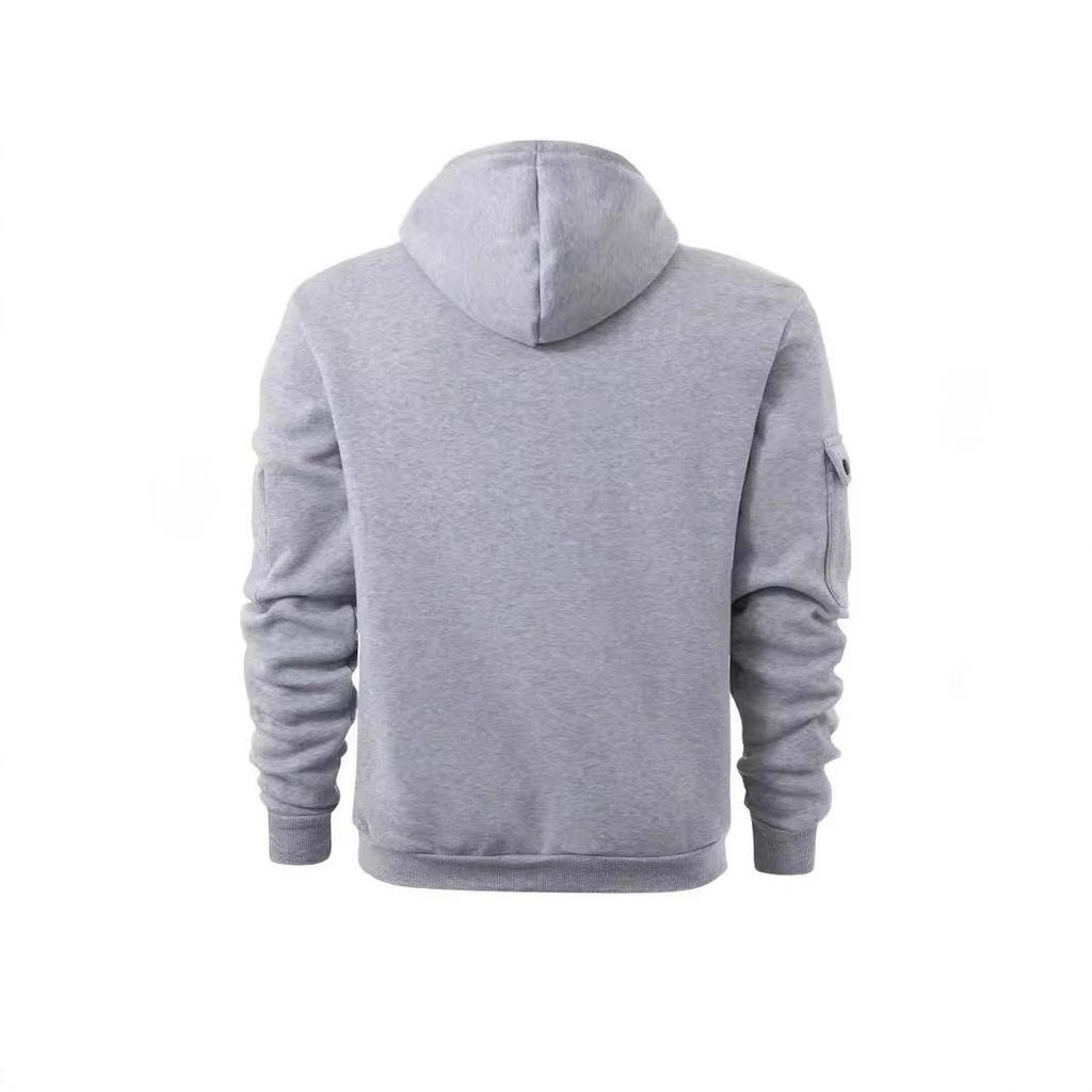Men's Multi-Pocket Plus Size Cardigan Hoodie - Spring/Autumn Casual Sports Jacket