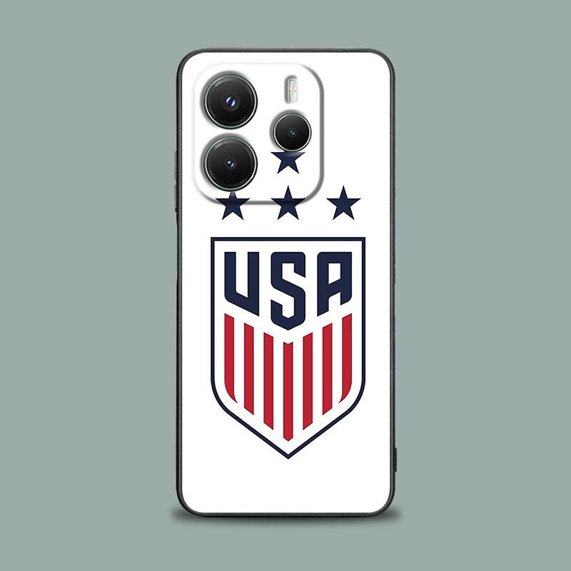 Phone Case for Xiaomi Redmi 15C 14C 12C 13C Redmi Note 15 14 13 12 11 10 Pro Plus 12S Silicone Soft Cover American USA Flag Star