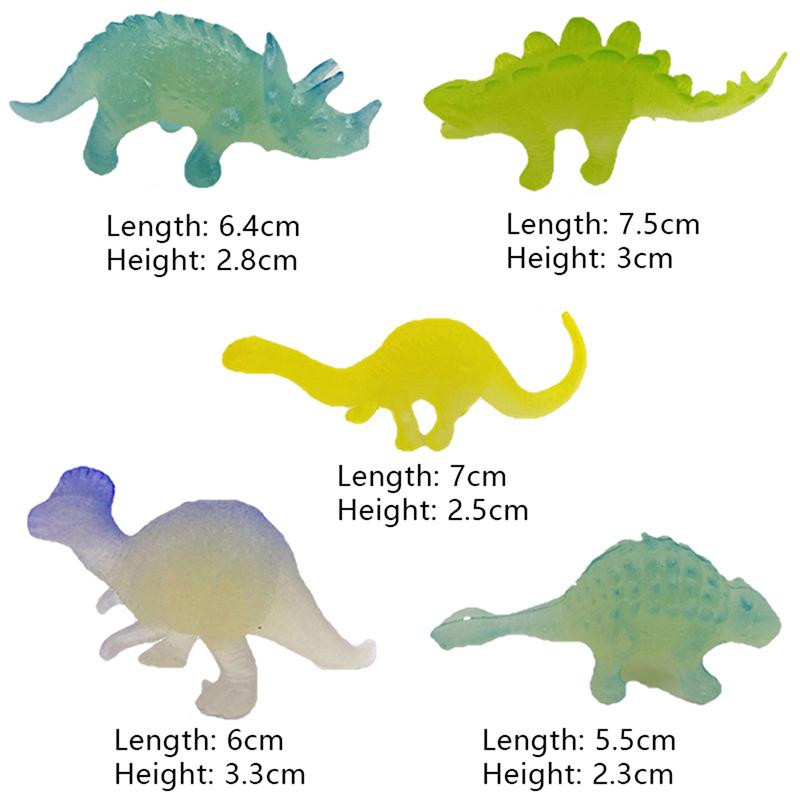 

Mini Dinosaurs Toys Luminous Dinosaur Toy Glow In Dark Dino Figures Dinosaur Party Favors Supplies Gift For Kid Toddler Boy Girl OneSize