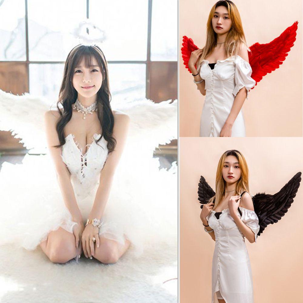 Angel Feather Wings Holiday Party Decoration Props Scene Layout New Year Party Christmas Decor Girls Catwalk Performance Show