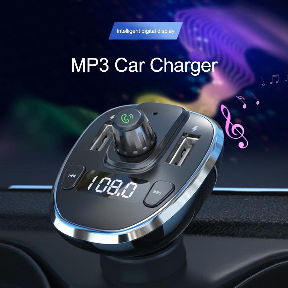 Car Charger Wireless Bluetooth FM Transmitter Hands-Free Calling Radio Receiver Mp3 Music Stereo Adapter Dual USB Port Charger