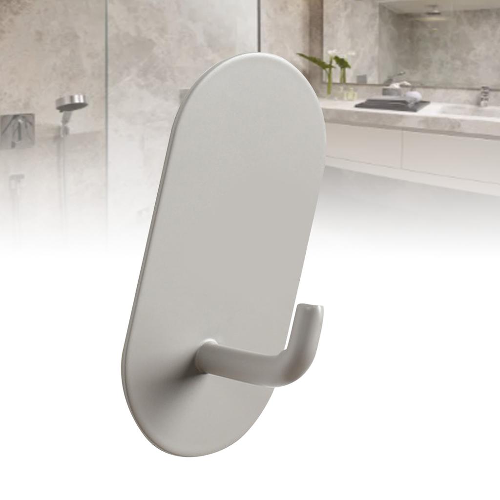 Wall Mounted Self Adhesive Hooks Waterproof Iron Single Hook Punch Free for Kitchen Bathroom Warm