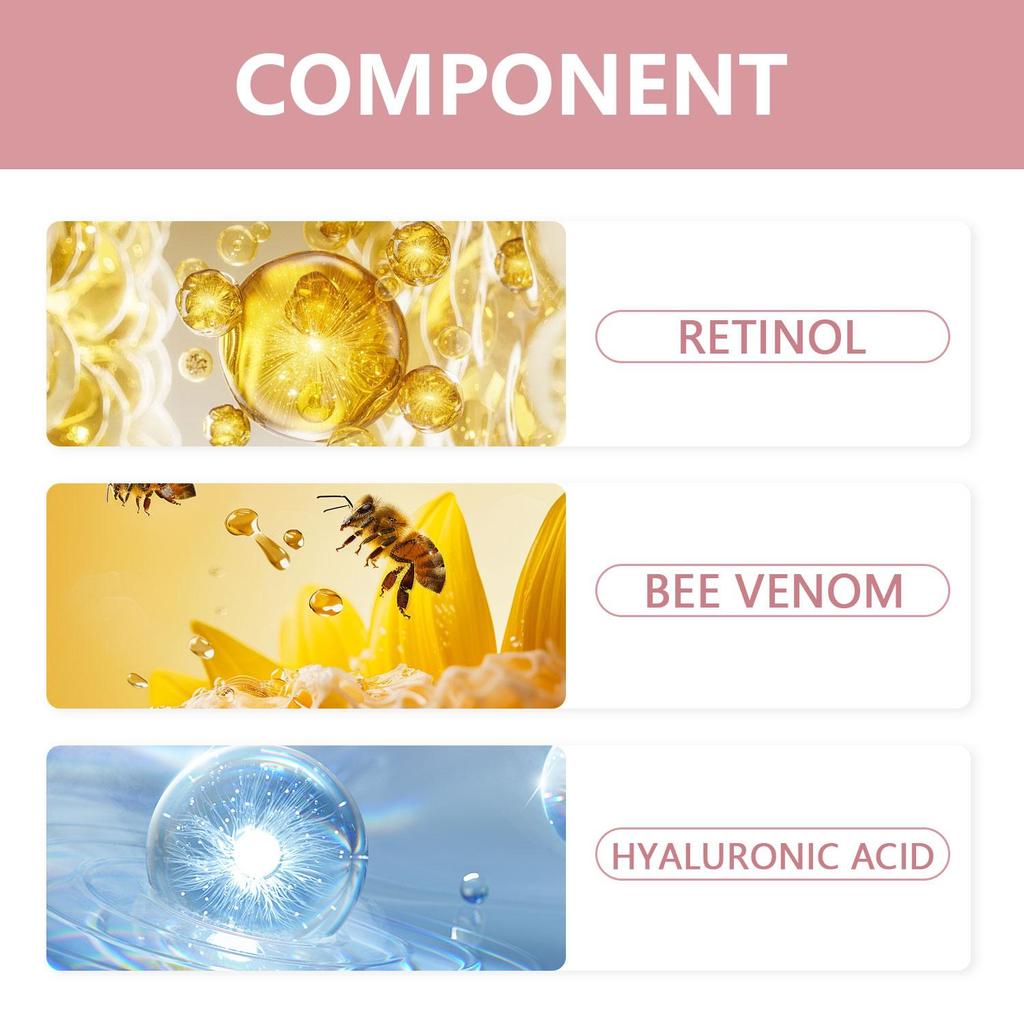 Bee Venom Firming Eye Cream-Deeply Nourishes The Skin-Firming And Reducing Wrinkles-Suitable For All Skin Types, 15ml