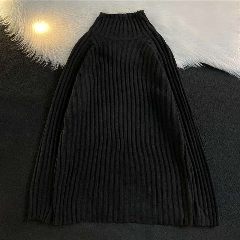 Unisex Hong Kong-Style High Collar Winter Sweater: All-Match Harajuku Inspired Pullover.