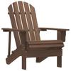 Vidaxl Adirondack Garden Chair with Table, Fir, Brown