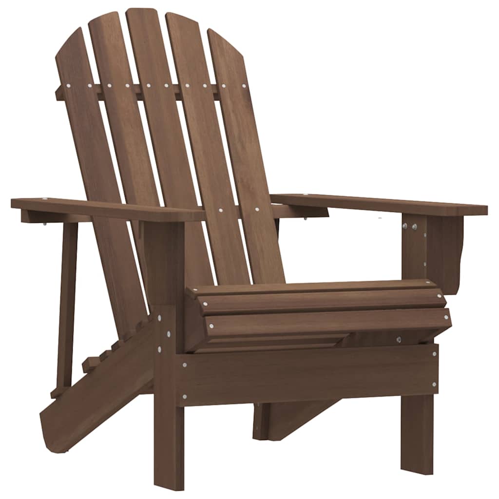 Vidaxl Adirondack Garden Chair with Table, Fir, Brown