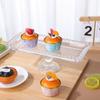 Crystal Glass Snacks Serving Tray Modern Decorative Snack Display Square Plate Fruit Plates Party Centerpieces Serving Tray