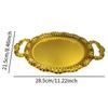 Serving Tray Photo Props European Metal Multipurpose Household Decorative Stylish Fruit Plate for Food Dinner Lunch Fruit Home