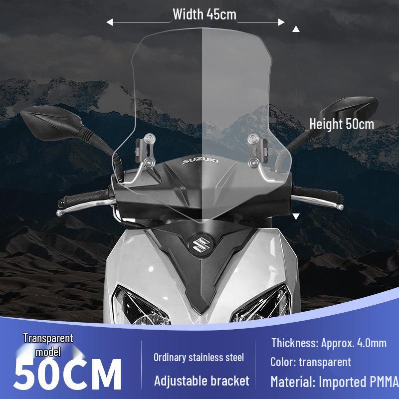 Windshield Glass for Suzuki UY125, Haojue AFR, and Qianjiang Hong Scooters