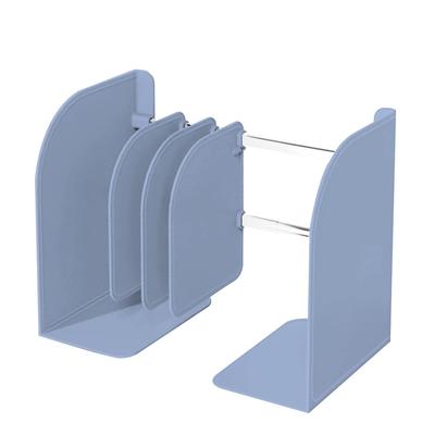 MAHOUYA Buch Schreibtisch Frei Großer Schreibtisch Büro Zuhause Student Lernen Büro 4 Buchstützen, Kippsicherer Ständer, Regal, Metall, Installation, Kapazität,