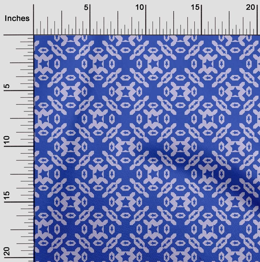 oneOone Cotton Flex Dark Blue Fabric Asian Dabu Print Sewing Fabric By The Yard Printed Diy Clothing Sewing Supplies 40 Inch
