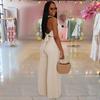 Women's Fashion Halter Strap Top & Long Pants Two-Piece Set: Casual European & American Style