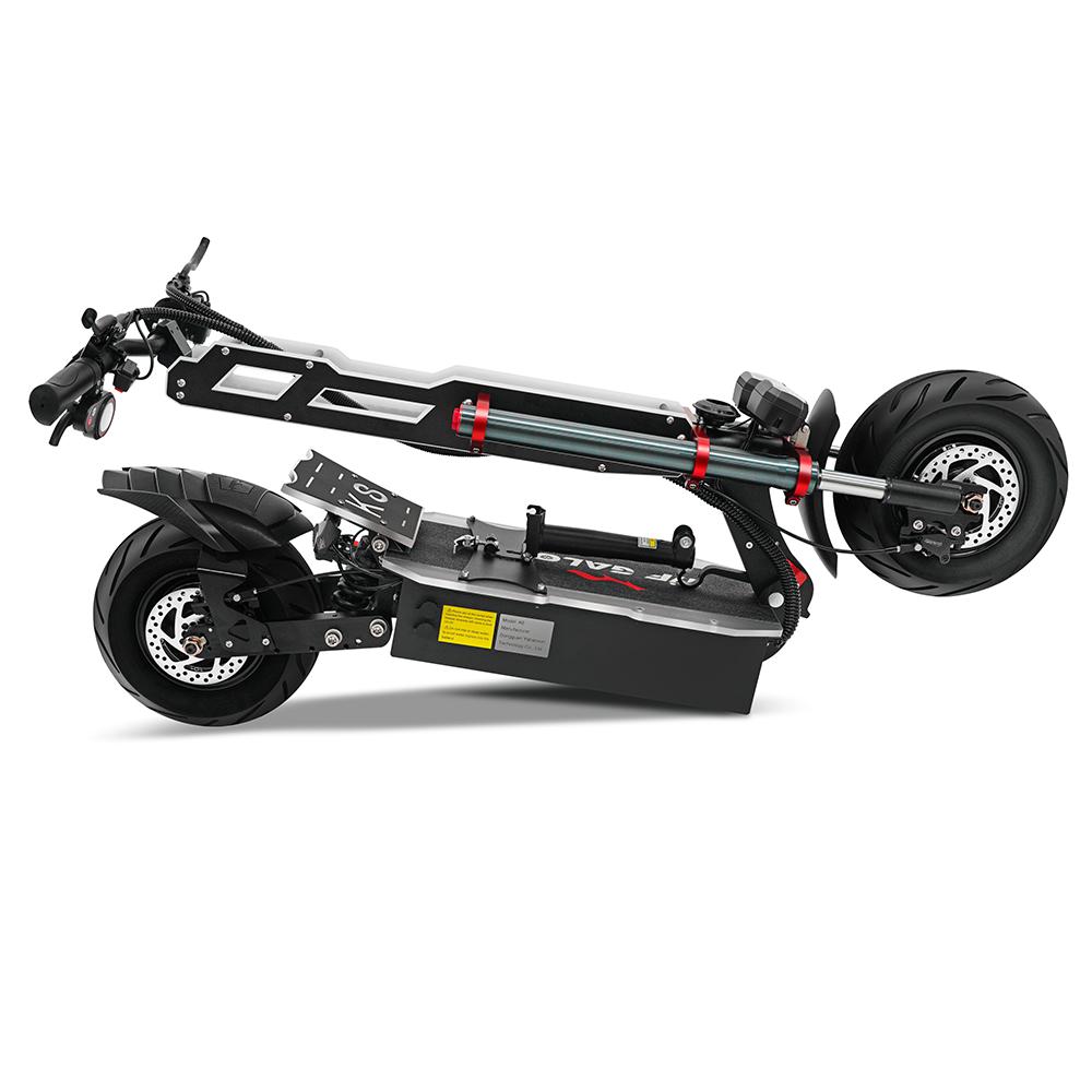 TIFGALOP K8 Czarny 6000W Podwójny Napęd Bateria 60V38AH 12 calowe Opony Szosowe Trzy Amortyzatory Hydrauliczne Hulajnoga Elektryczna