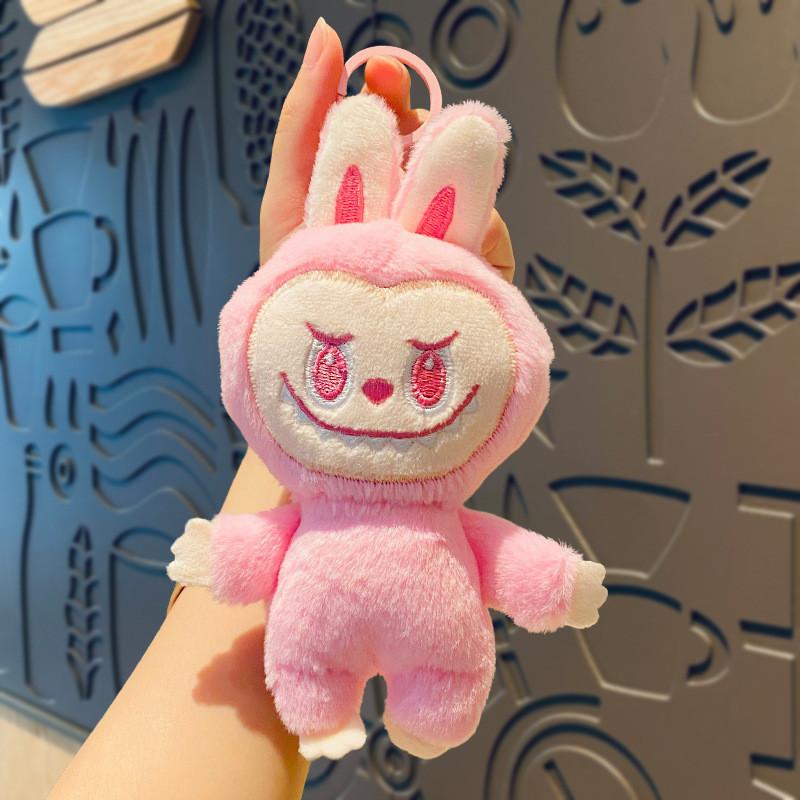 Adorable Plush Bubble Rabbit Keychain Cute Cartoon Key Ring For Students And Car Lovers
