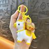 Portable Keychain Rotating Horse Design Key Ring Compact Size Horse Charm Miniature Decompression Toy