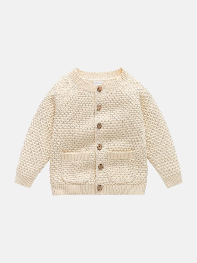 British Style Baby Cotton Knit Sweater Cardigan for Autumn/Winter - One Year Old Gentleman