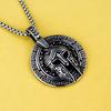Antique Titanium Steel Viking Cross Necklace For Men Fade Resistant Pendant Jewelry