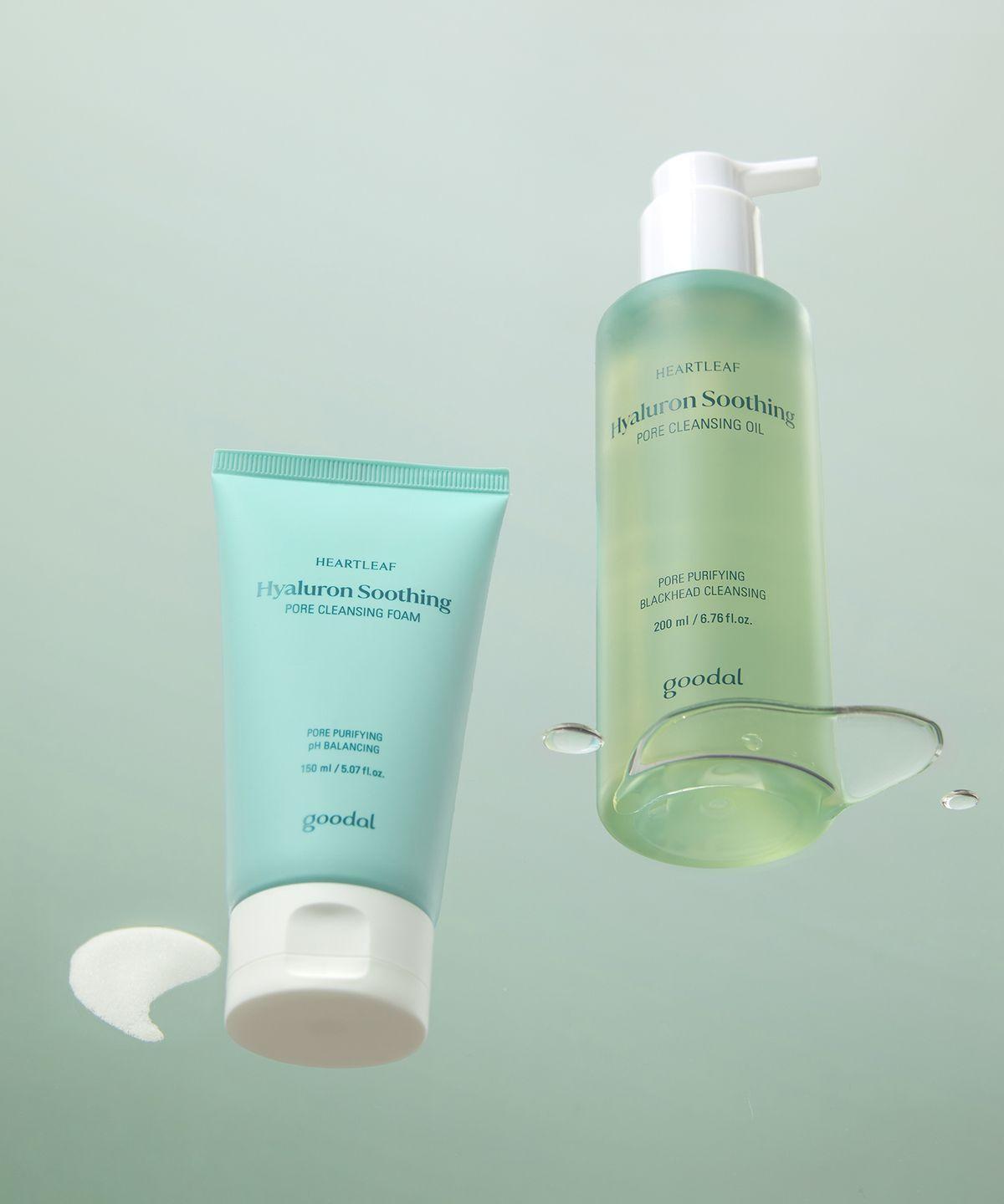 [SET] Houttuynia Cordata Hyaluronic Soothing Pore Cleansing Foam + Cleansing Oil [Gift] 1 Houttuynia Cordata Jelly Mask