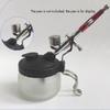 Metal Handle Airbrush Cleaning Jar with Cover Glass Bottle Waste Liquid Collector  Modeling