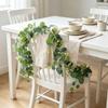 6FT Artificial Eucalyptus Garland Fake Eucalyptus Leaves Greenery Garland Faux Hanging Plants Vines for Wedding Backdrop Arch Wall Decor