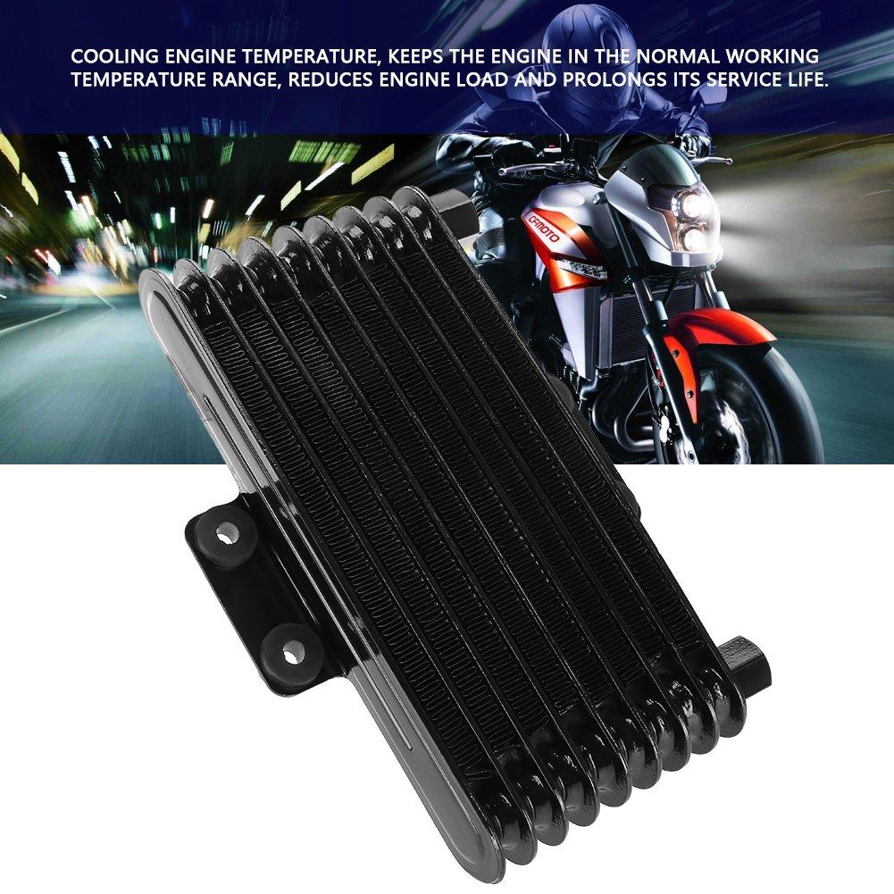 Motorcycle Aluminum 125ml Engine Oil Cooler/Cooling Radiator for 125cc-250cc ATVs, Black