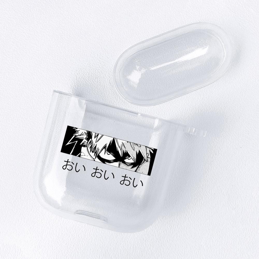 Anime My Hero Academia Figurer Gjennomsiktig Airpods-deksel for Funda Airpods 2/1 Deksel Boku No Hero Academia Mykt TPU-deksel Coque