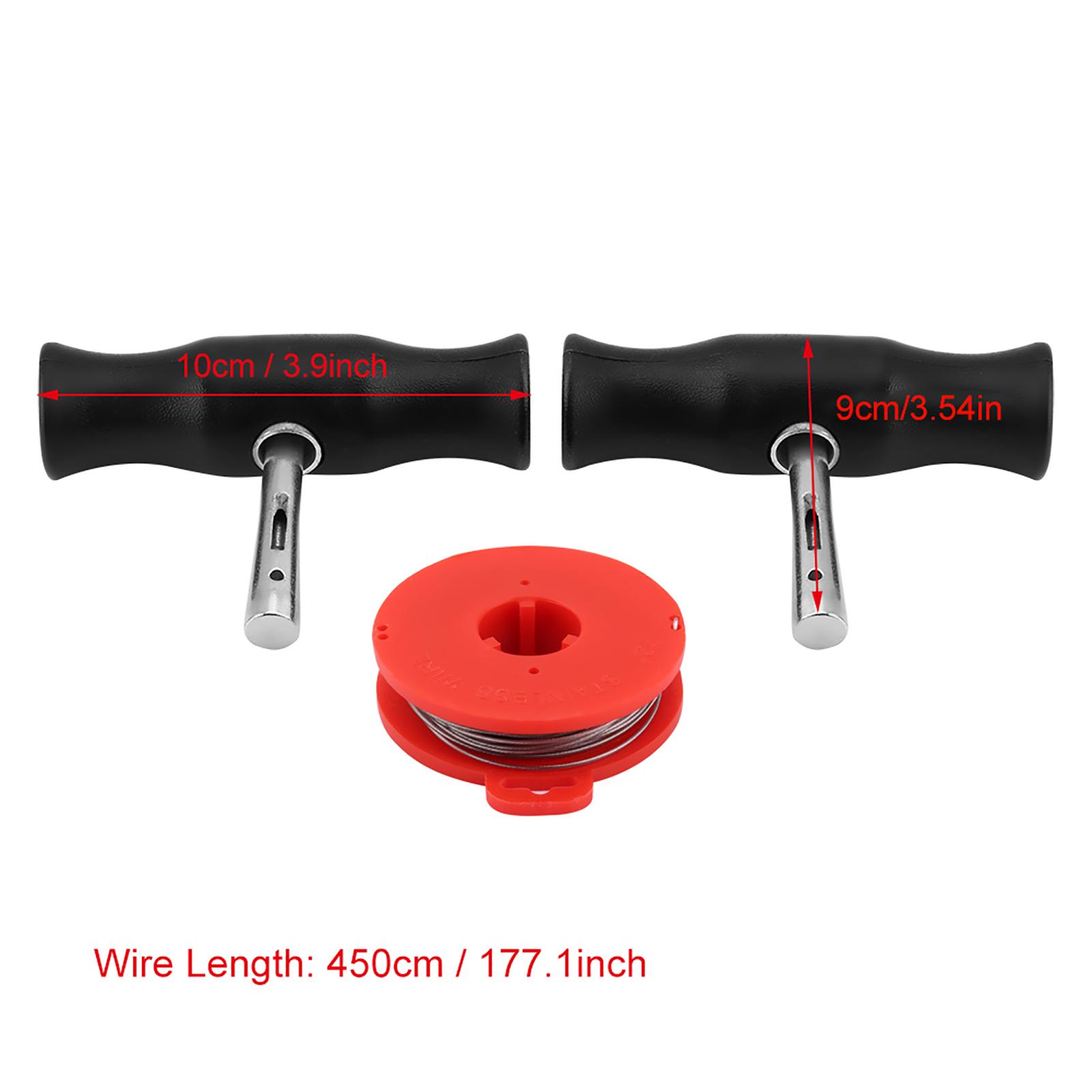 Auto Windshield Removal Tool Kit with Glass Cutting Wire with Handles Professional Broach Fits for Car Glass Disassembly