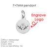 e-Manco Custom Tags Stainless Steel Charms for Necklace Bracelets 6 Sizes to Choose