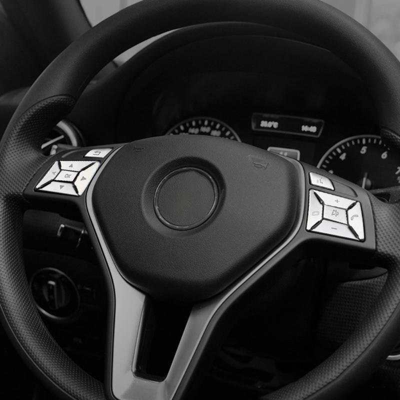 Auto-Lenkradknopf-Aufkleber, Ersatz-Aufkleber, kompatibel mit W176, W212, W204, Auto-Innenausstattung
