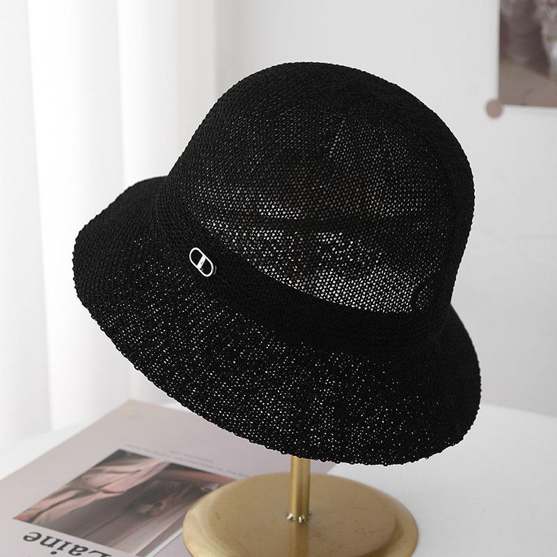 Bucket Hat Sun Protection For Women Korean Minimalist Knit Fisherman Cap Breathable Travel Hat Beach/urban/vacation Sunscreen