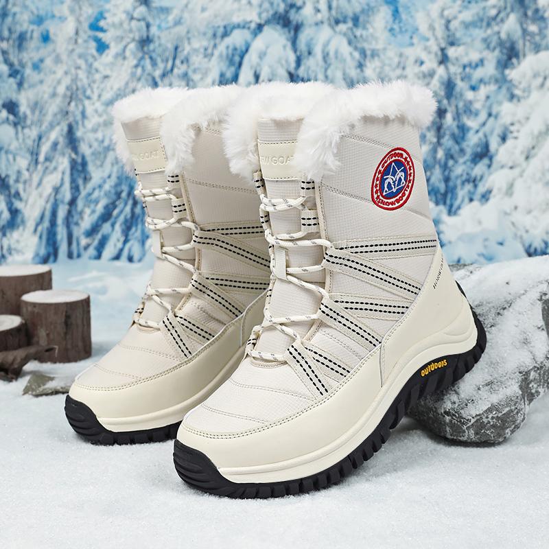 TUINANLE Men's Snow Boots with Lining and Thickening for Warmth, Cold-Resistant Outdoors, Non-Slip Thick Sole Women Ankle Boots