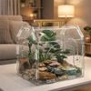 Acrylic Reptile Breeding Box Magnetic Snap Closure Reptile Terrarium Hermit Crab Habitat  Travel