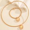 New jewelry peach love magnetic collar opening ring symmetrical simple fashion love pendant bracelet female tide