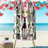Demon Slayer Print Beach Towel, Large Soft Quick Dry Towel for Beach Camping Swimming
