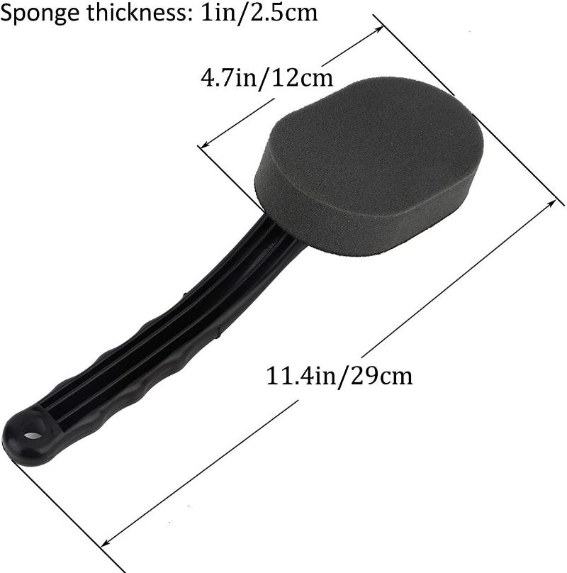 Car Tire Wheel Polishing Sponge Brush Long Handle Interior Brush Waxing Tire Hub Cleaning Sponge Brush Cleaning Car Accessories