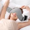 Gewichtete Schlafmaske - Grau Verdunkelung (0,7 Pfund / 11 Unzen) Gewichtetes Augenkissen aus Baumwolle, Unisex, extra große, weiche Schlafmaske mit Nasenpolster